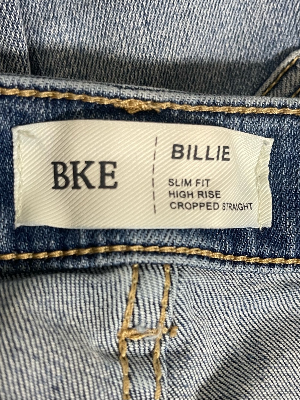 BKE Billie Women’s Light Blue Slim Fit High Rise Distressed Cropped Jeans 27X28 - Picture 9 of 9